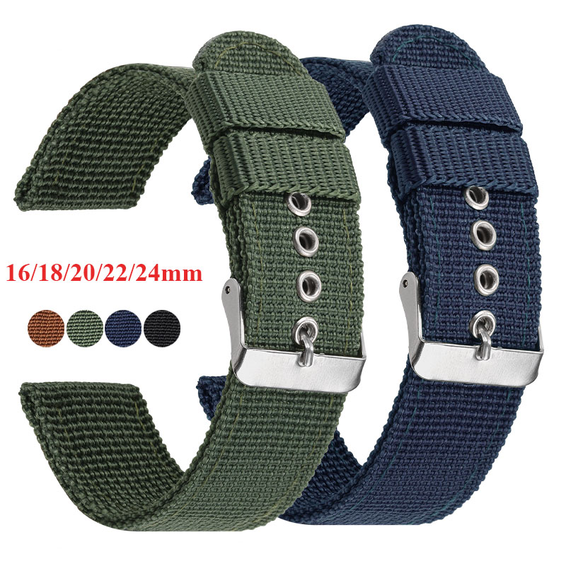 Nato Strap Nylon - Нейлоновый ремешок для часов Коричневый Зеленый