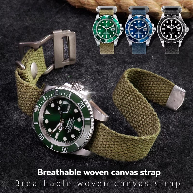 Tropic Strap Vintage - Для Rolex Submariner зеленый/черный, Tudor Black