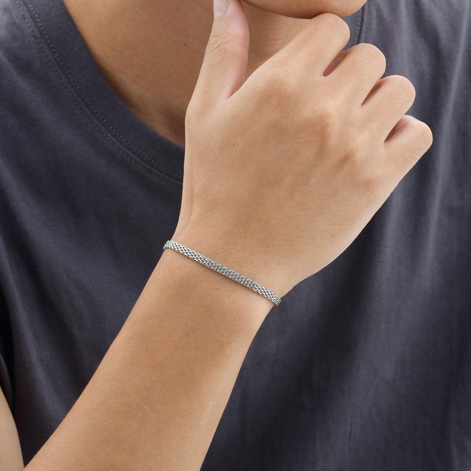 Браслет-цепочка с сетчатым рем – обзор и цена Mesh Strap Metal