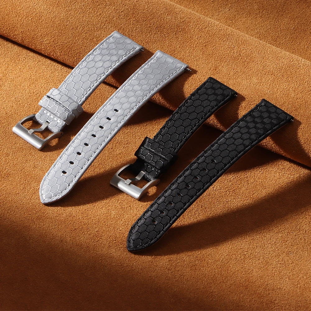 20 мм 22 мм гладкий натуральны – обзор и цена Perlon Strap Woven