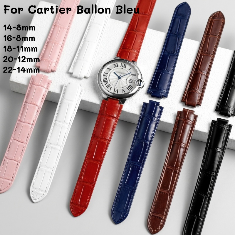 Кожаный ремешок для часов с дв – обзор и цена Cartier Watch Ballon Bleu