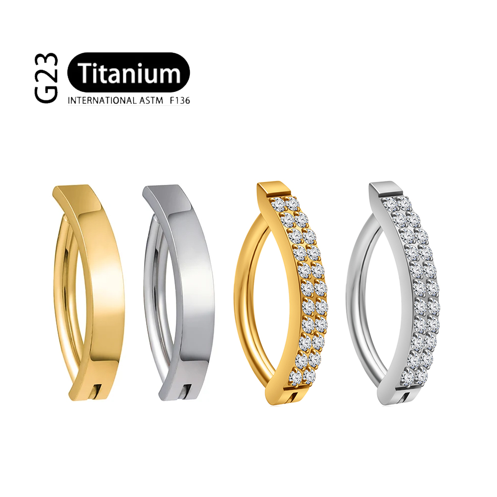 G23 Титановый пирсинг 14G Двух – обзор и цена Curved Spring Bar