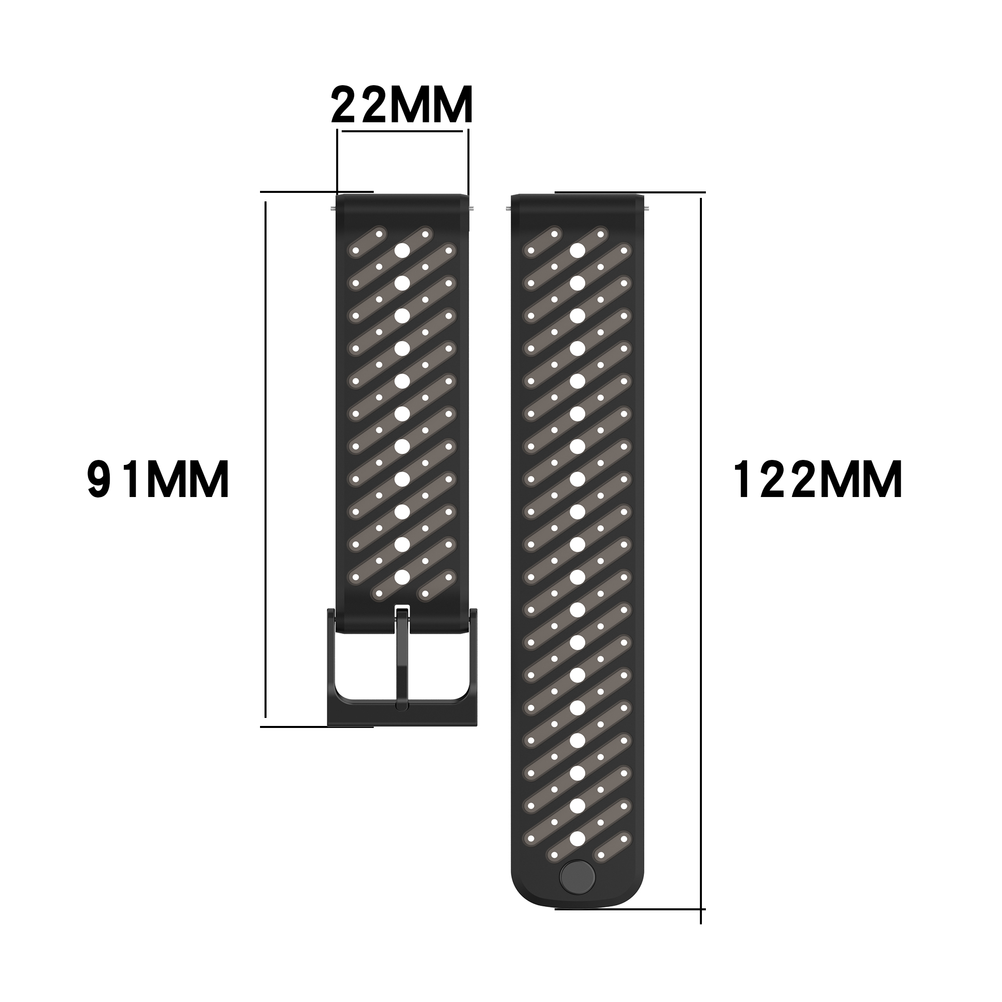 Силиконовый спортивный ремешок – обзор и цена Silicone Watch Band 22Mm