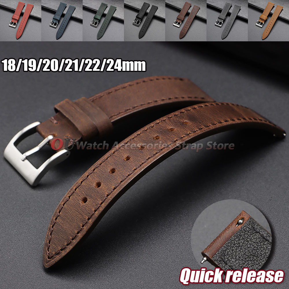 Ремешок для часов из винтажной – обзор и цена Leather Strap Quick Release