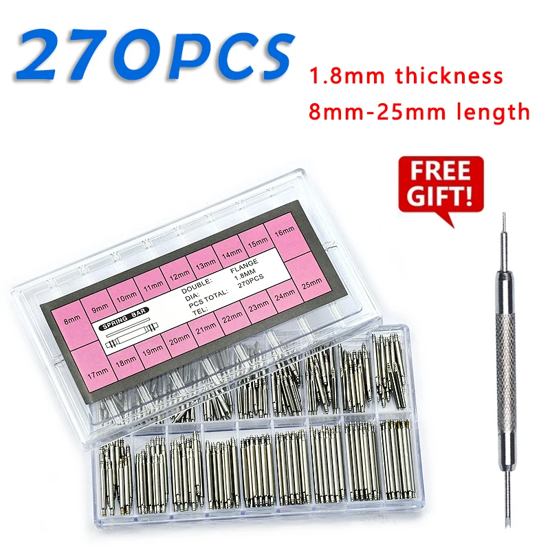 270 шт./набор пружинных штифто – обзор и цена Spring Bar Tool Set